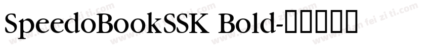 SpeedoBookSSK Bold字体转换